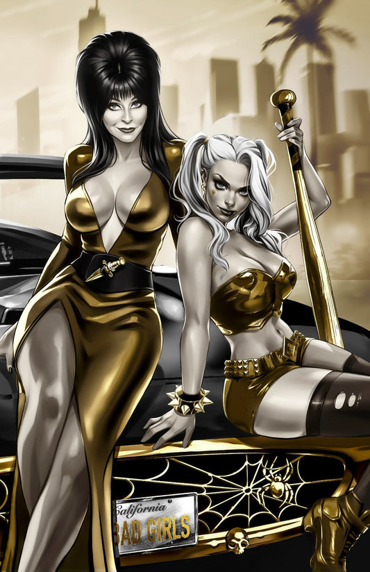 HARLEY QUINN X ELVIRA #1 - KATYA SINYUKHINA COVER B WRAPAROUND NYCC 2025