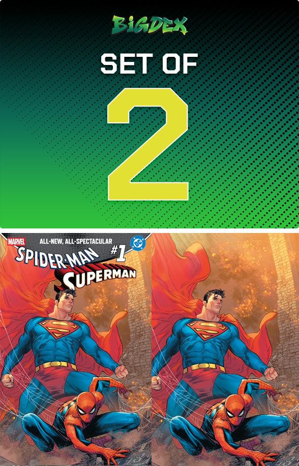 Spider-Man Superman #1 Marco Checchetto Big Dex Comics Exclusive Trade and Virgin Set