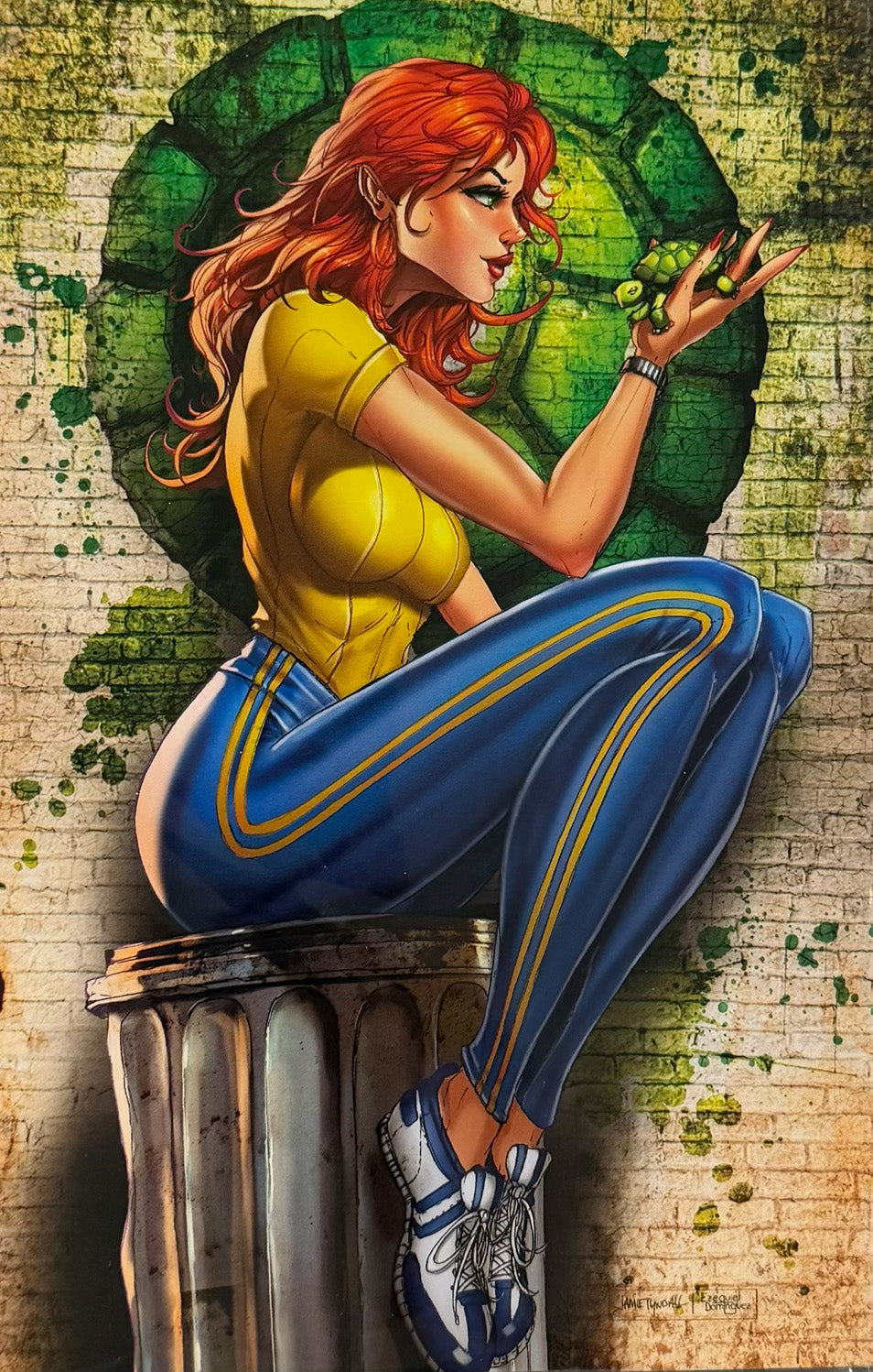 Teenage Mutant Ninja Turtles #13 Jamie Tyndall Big Dex Comics Exclusive Virgin Variant full-art cover